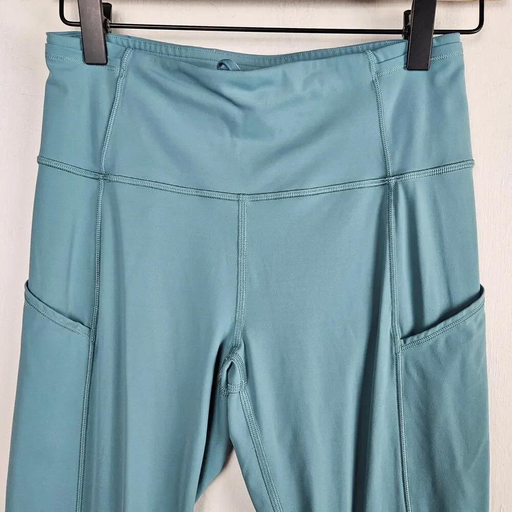 Lululemon Fast & Free 7/8 Tight II 6 Pacific Breeze Aqua Blue‎ Leggings